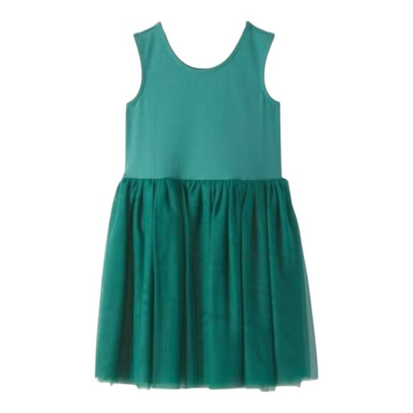 Hanna Andersson Green Tulle Tutu Puffy Fluffy Floofy Party Dress Girl 120 6 7 - Picture 1 of 7